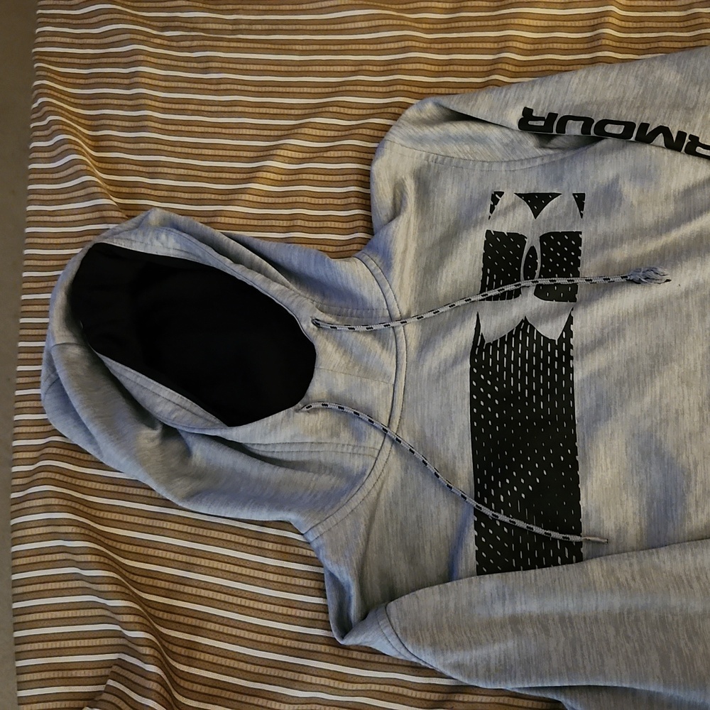 Mens Under Armour Grey and Black Hoodie